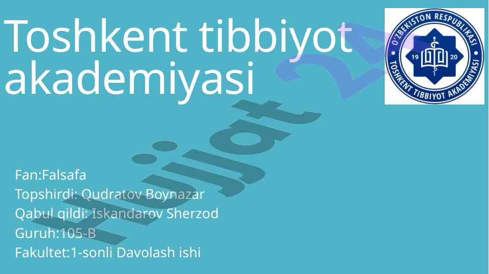 Xulosa chqarishning umumiy mantiqiy tavsifi