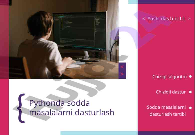 Chiziqli algoritm va dasturlash tartibi
