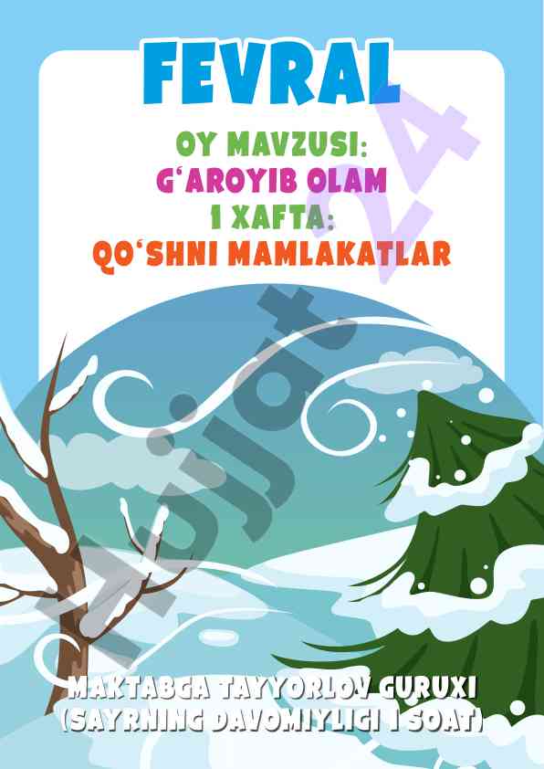 Qushlar va qishki hayoti mavzusida dars ishlani