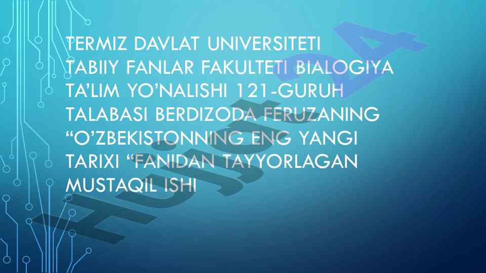 O'zbekistonda islohatlar: yangi bosqichlar tahlili