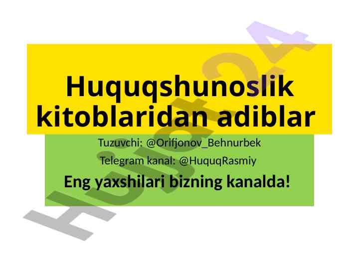 Dono vazir va davlatni tartibga keltirish usullari