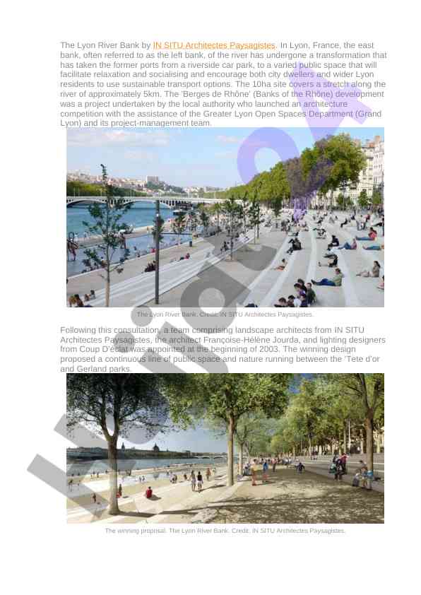 The lyon river bank transformation project overview