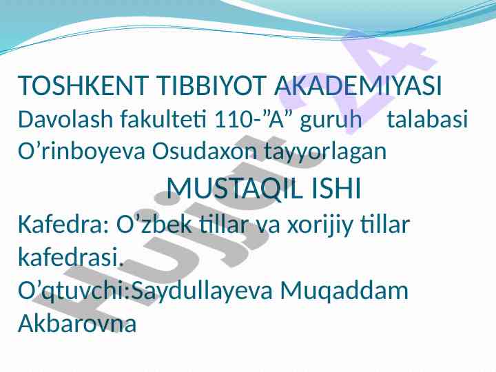 Zamonaviy tibbiyotda kosmetologiyaning tutgan o’rni