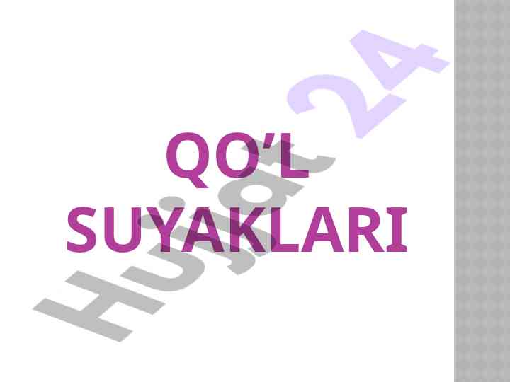 Qo'l suyaklari 
