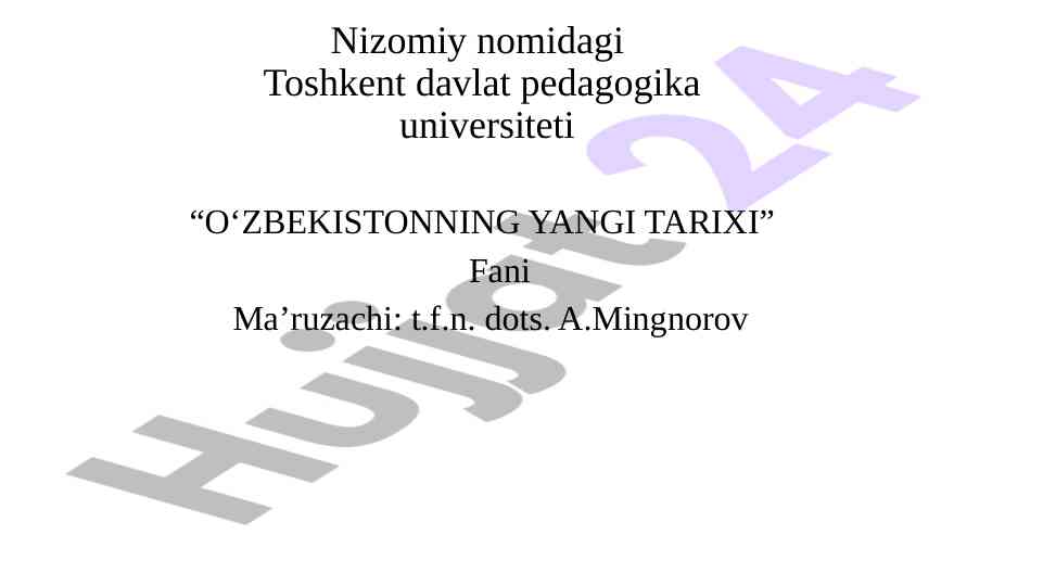 Uzbekistonda iqtisodiy islohotlar va bozor munosabatlari