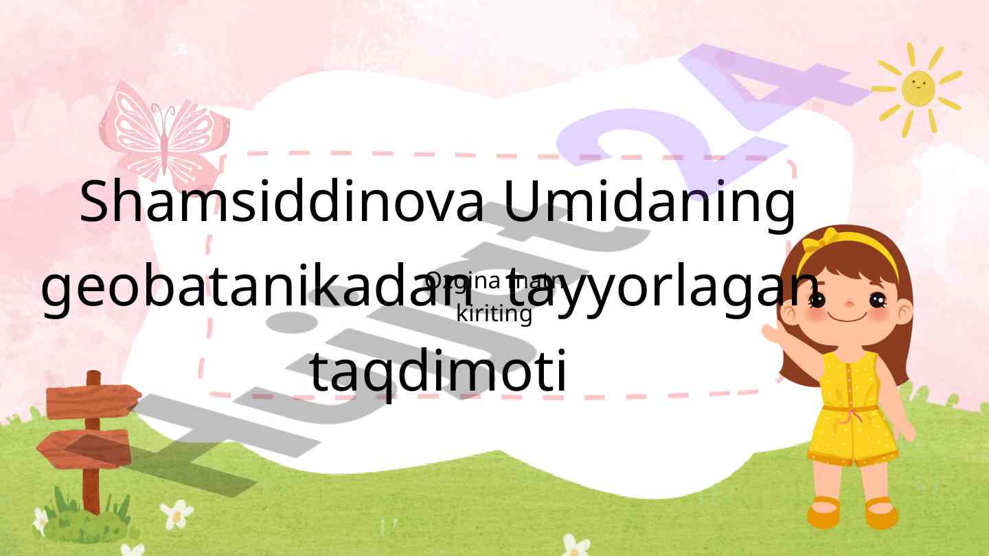 Fitotsenozning strukturasi taqdimoti
