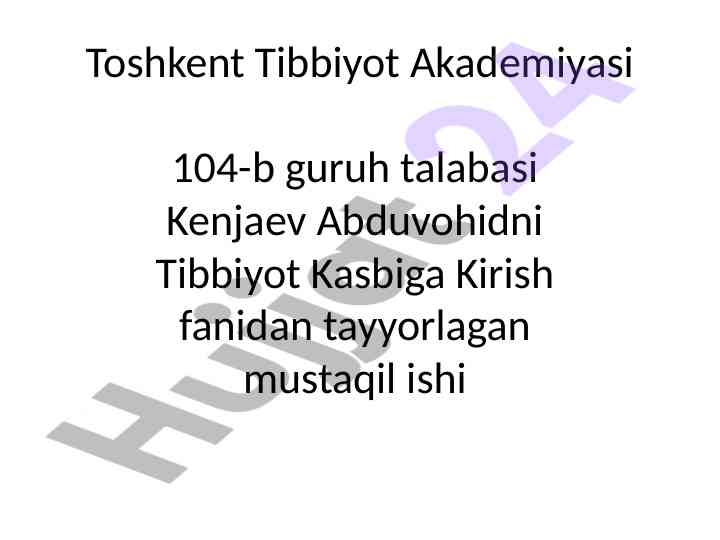Nafas kassaliklari bemorlar parvarishi mustaqil ish