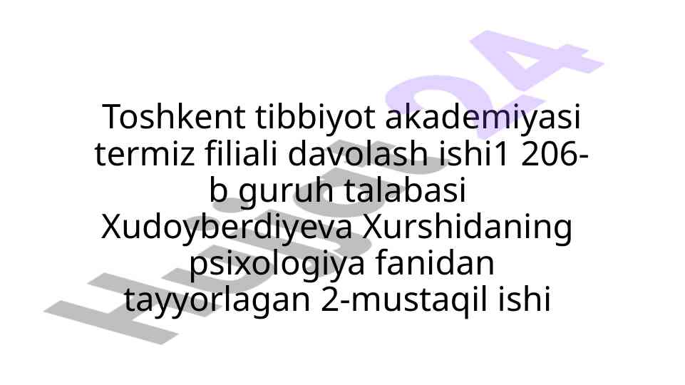 Psixologiyaning tadqiqot metodlari haqida