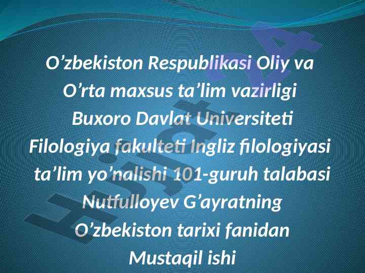 O’zbekiston tarixi: somoniylar davlati tahlili