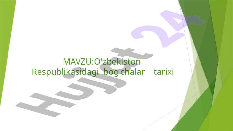 O'zbekistondagi bolalar bog'chalari tarixi