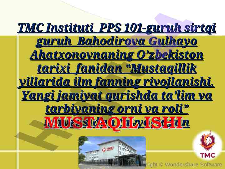 Mustaqillik yillarida ilm faning rivojlanishi