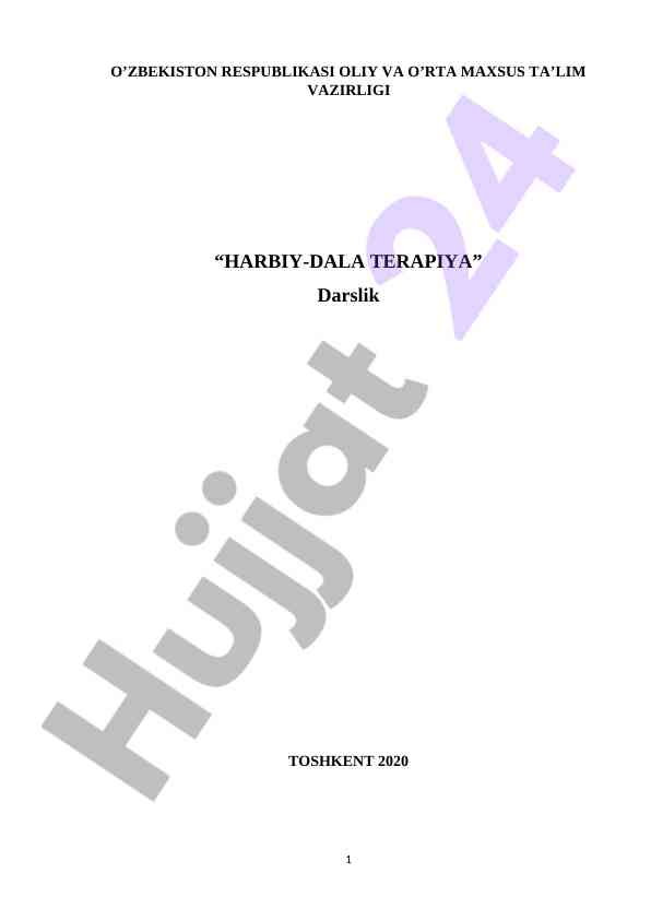 Harbiy-dala terapiya darslik