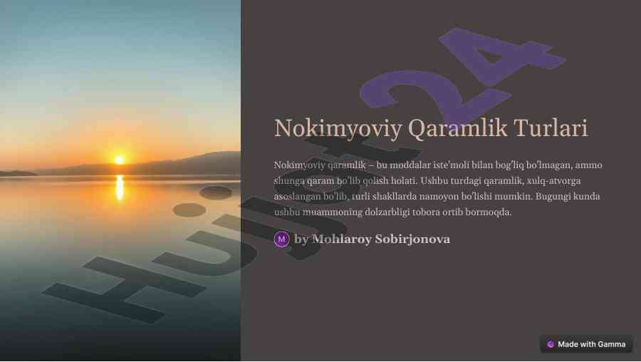 Nokimyoviy qaramlik turlari va oqibatlari