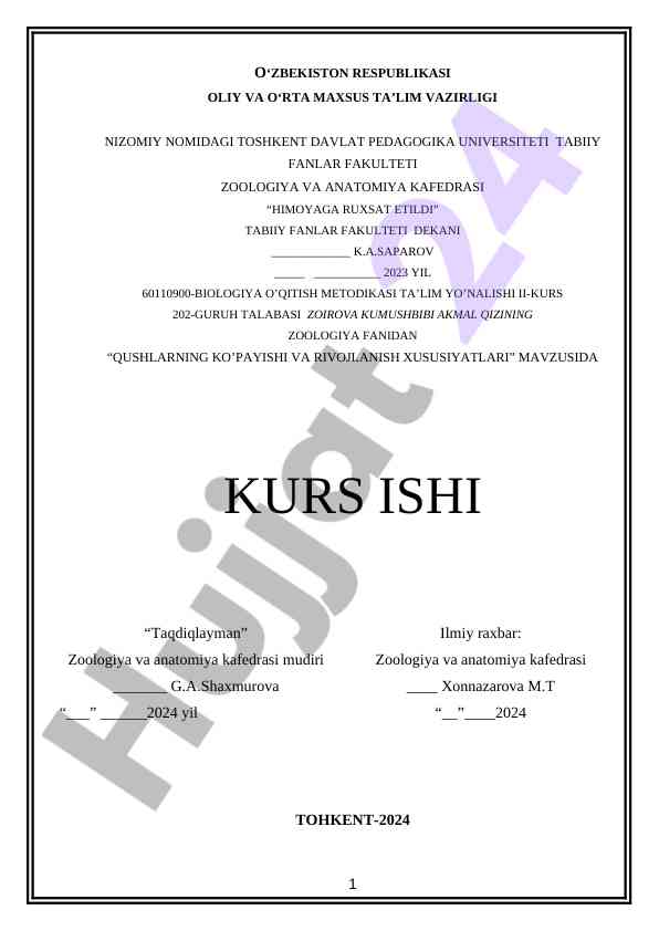 Qushlarning ko'payishi va rivojlanish xususiyatlari