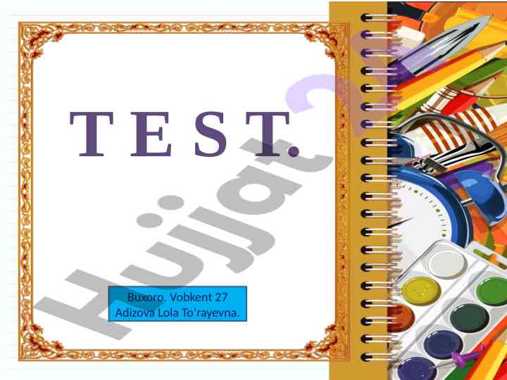 Matematik test: turli savollar bilan raqamlar