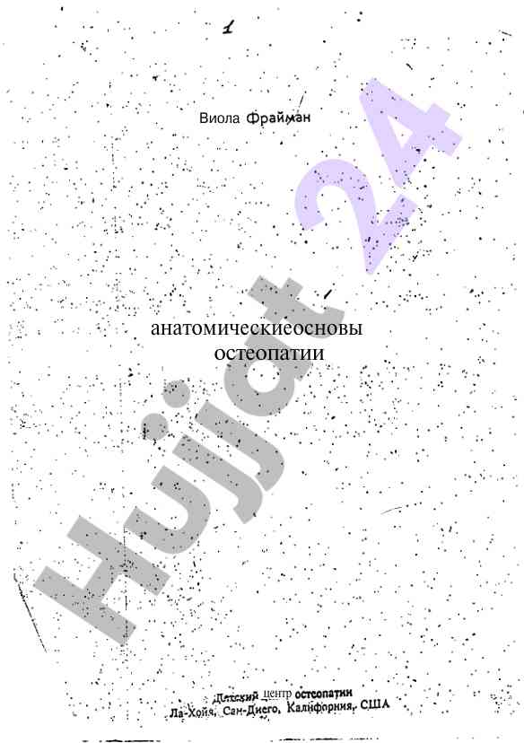 Анатомические основы остеопатии и методы лечения