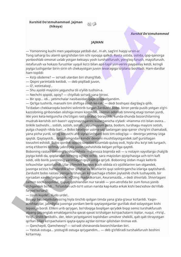 Zulfiyaning tavsifi va ijtimoiy murojaati