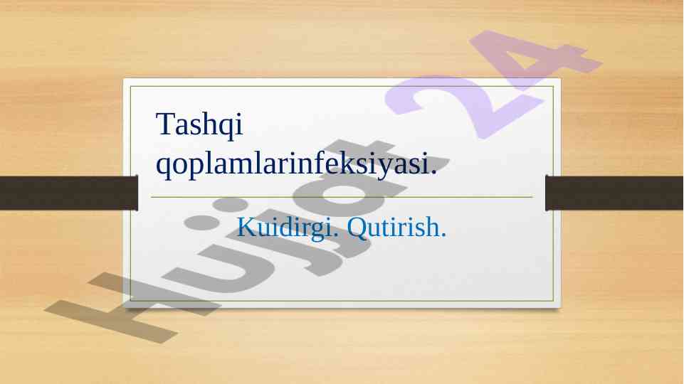Kuydirgi kasalligining etiyaloji va profilaktikasi