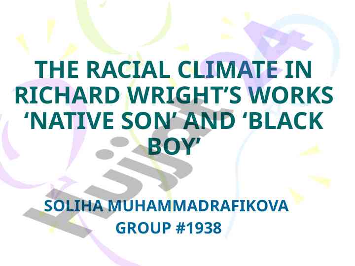 Racial climate in native son and black boy