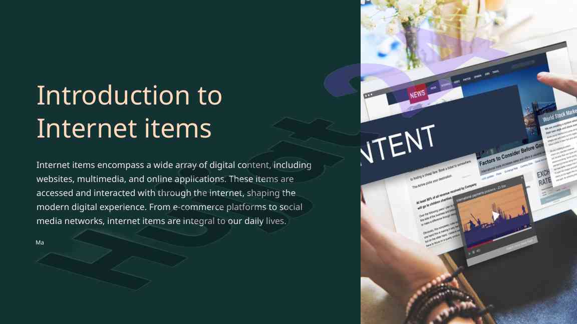 Introduction to internet items and their development