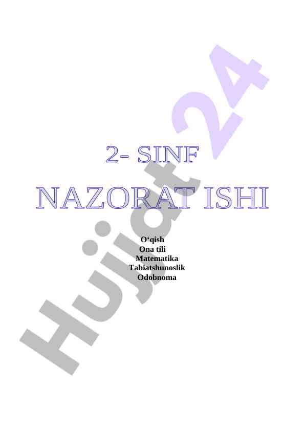 Ona tili matematika tabiatshunoslik dars ishlanmalari