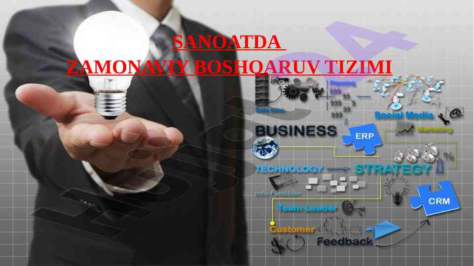 Sanoatda zamonaviy boshqaruv tizimi asosiy tamoyillari