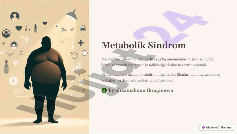 Metabolik sindromning sabablari va davolash usullari
