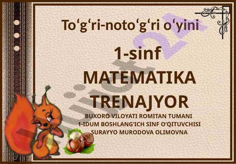 O‘yinlarda to‘g‘ri-noto‘g‘ri masalalar