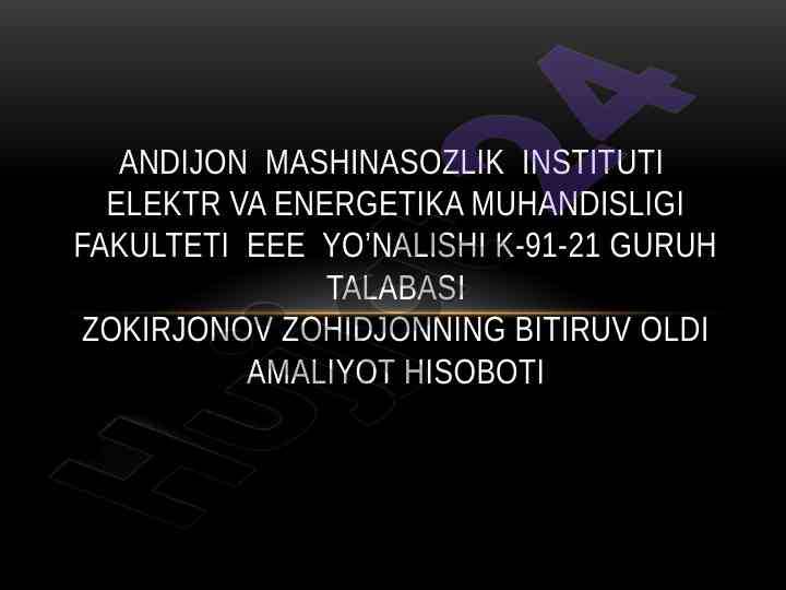Ekstruder qurilmasi haqida hisobot