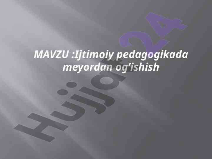 Ijtimoiy pedagogikada meyordan og'ishish tushunchasi