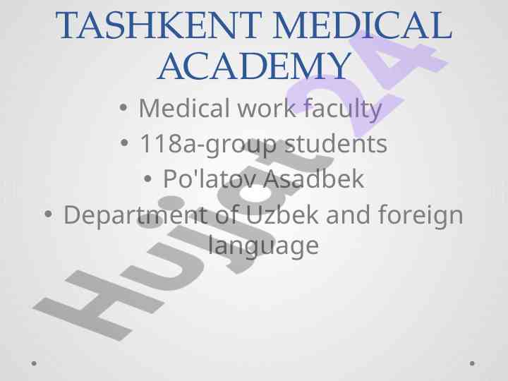 Hospital work experience insights for medical students