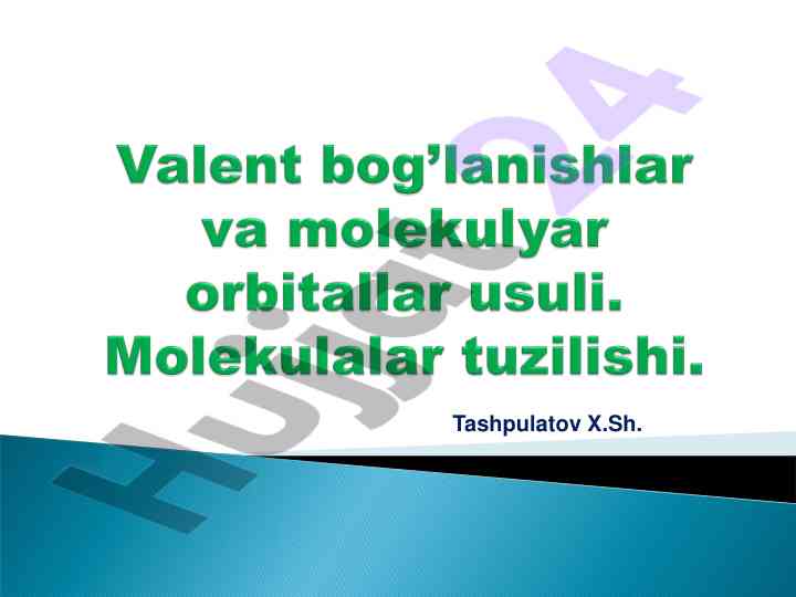 Vsepr nazariyasi va molekula tuzilishi