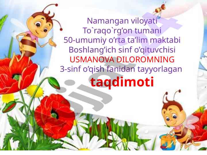 Uy hayvonlari haqida ta’lim taqdimoti