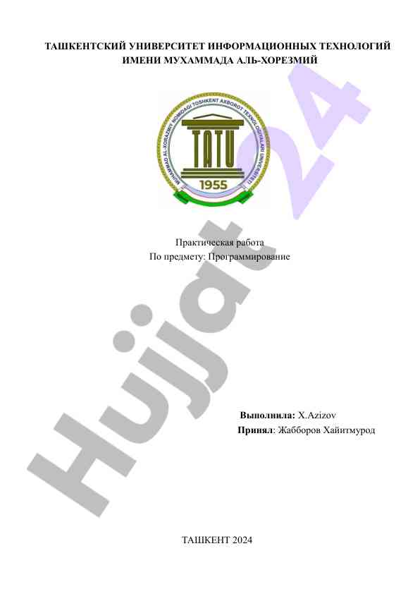 Prakticheskaya rabota po programmirovaniyu