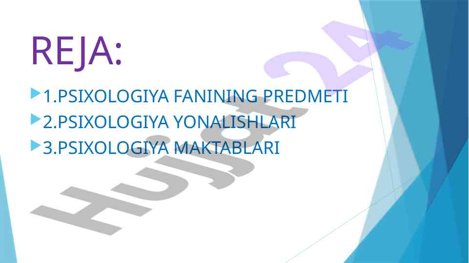 Psixologiya fani: o‘rganish va asosiy yonalishlar