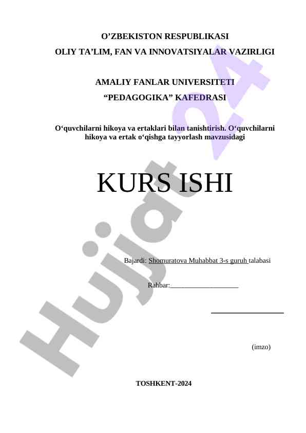 Erkaklar o‘qitish metodikasi: hikoya va ertaklar
