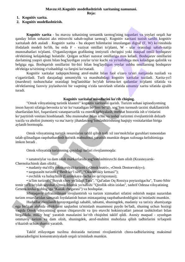 Kognitiv modellashtirish xaritalari: nazariy asoslar