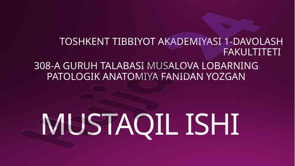 Infeksion kasalliklarni diagnostika usullari