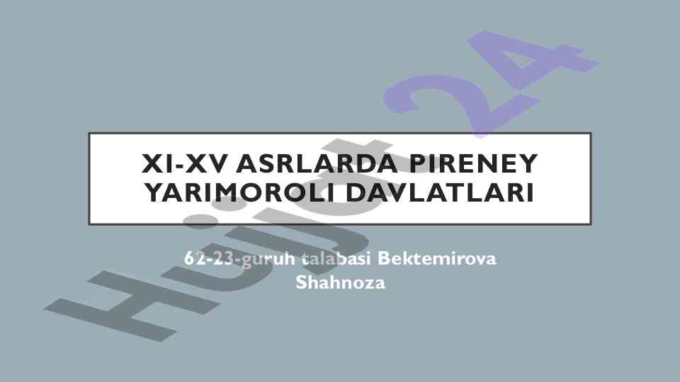 Xiv-xv asrlarda pireney yarimorolidagi davlatlar