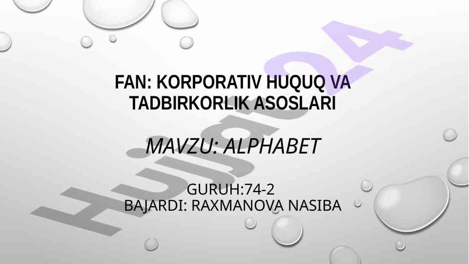 Alphabet inc. va uning korporativ faoliyati