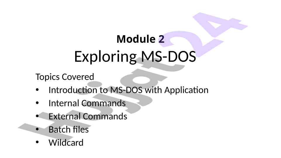 Exploring ms-dos application and commands