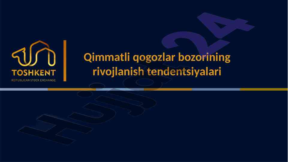 Qimmatli qogozlar bozorining rivojlanish tendentsiyalari