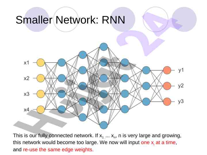 Smaller network rnn and complexity reduction techniques