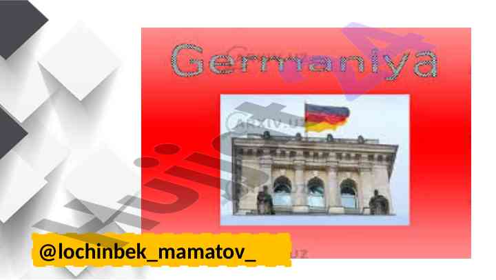 Germaniyaning turistik salohiyati va tabiati