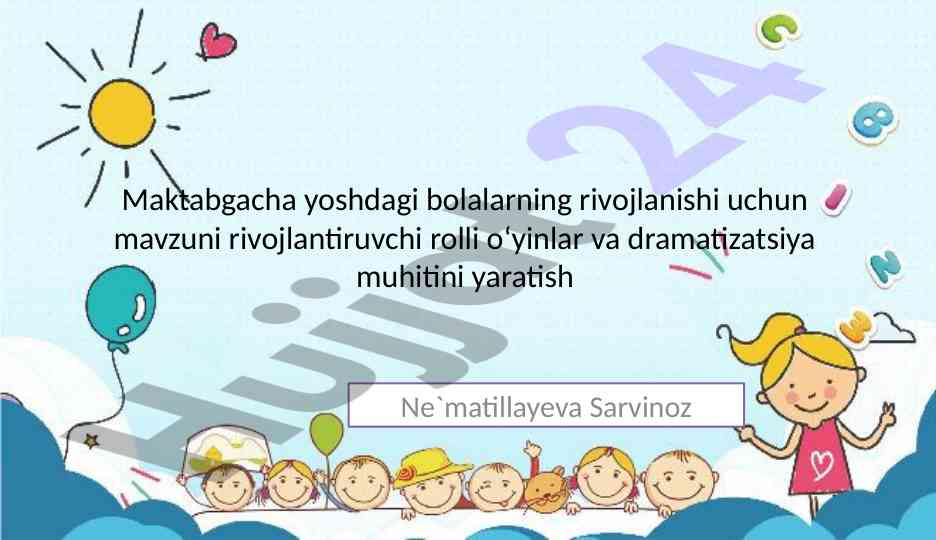 Rol o‘yini va dramatiizatsiya muhitlari