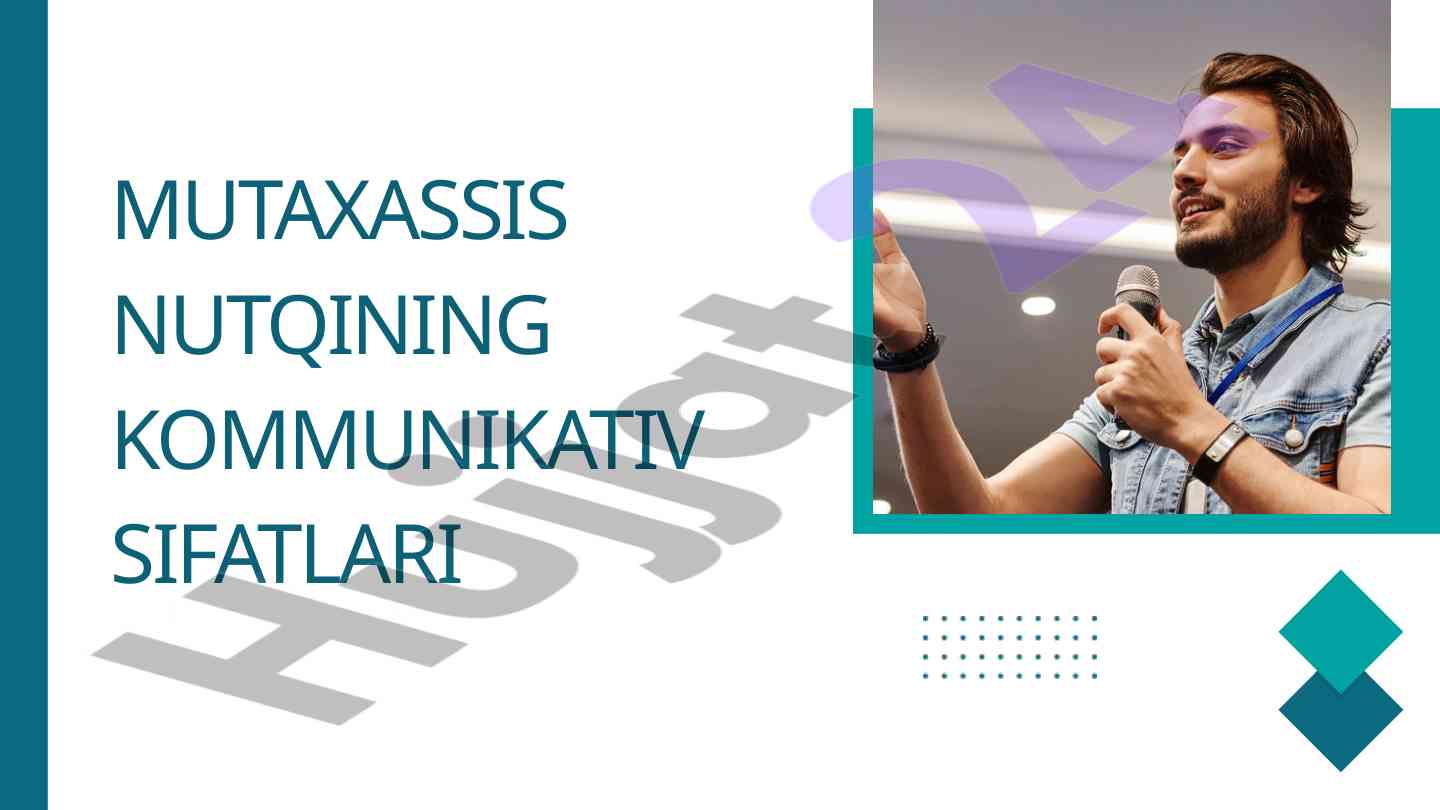 Nutqning kommunikativ sifatlari tahlili