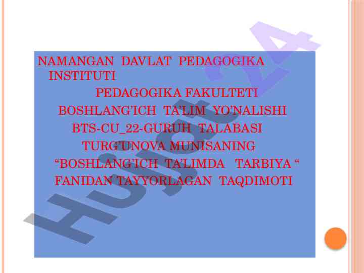 Jamoani shakillantirishning istiqbol rejalari