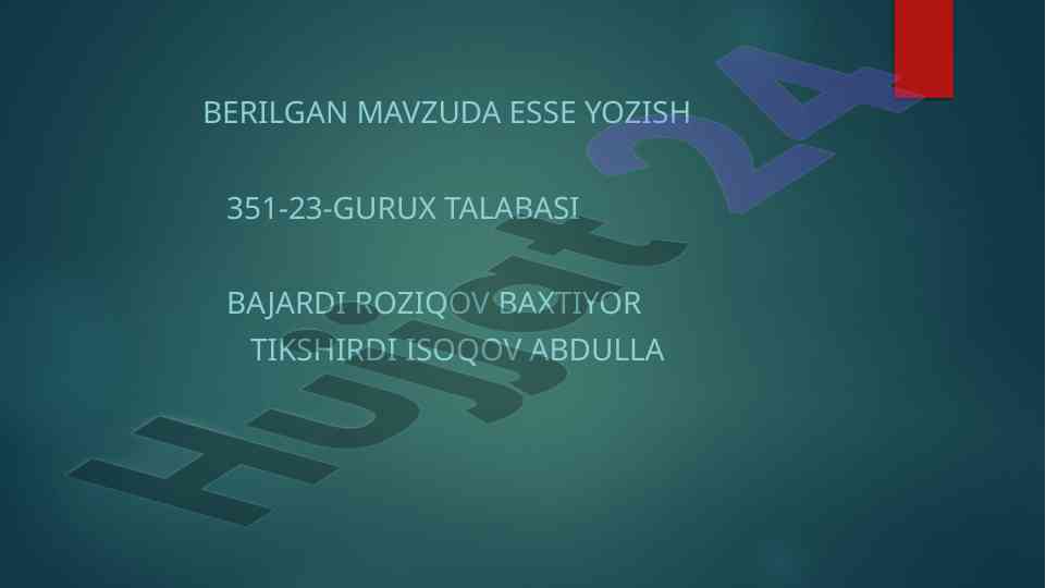 Axborat turlari va xususiyatlari mavzusi