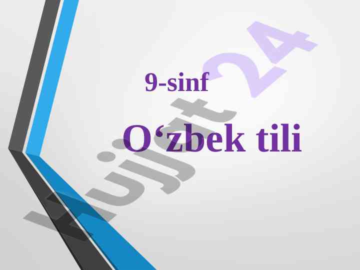 O‘zbek tili kirish bo‘laklari dars mavzusi