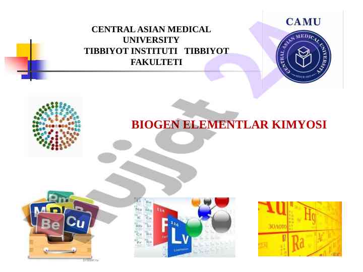 Biogen elementlar kimyosi va ularning hayotdagi ahamiyati